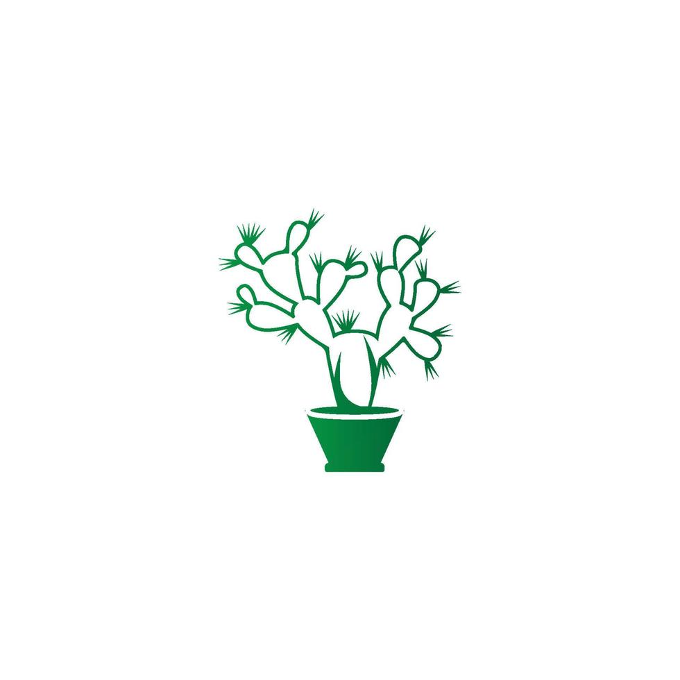 icône de vecteur de modèle de logo de cactus