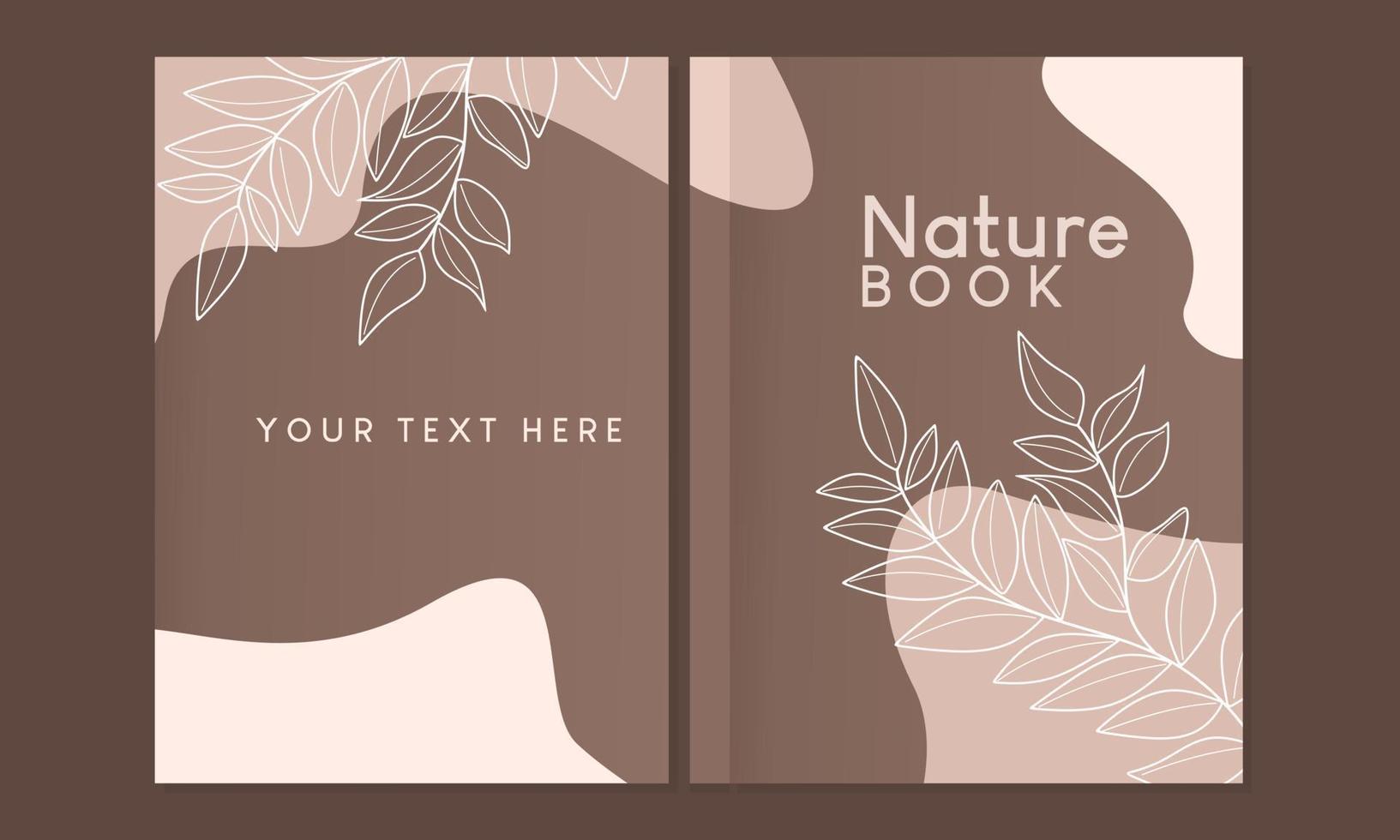 ensemble de couverture de page de style botanique. arrière-plan abstrait avec des éléments de feuille d'art en ligne. pour les cahiers, les planificateurs, les brochures, les livres, les catalogues, etc. vecteur