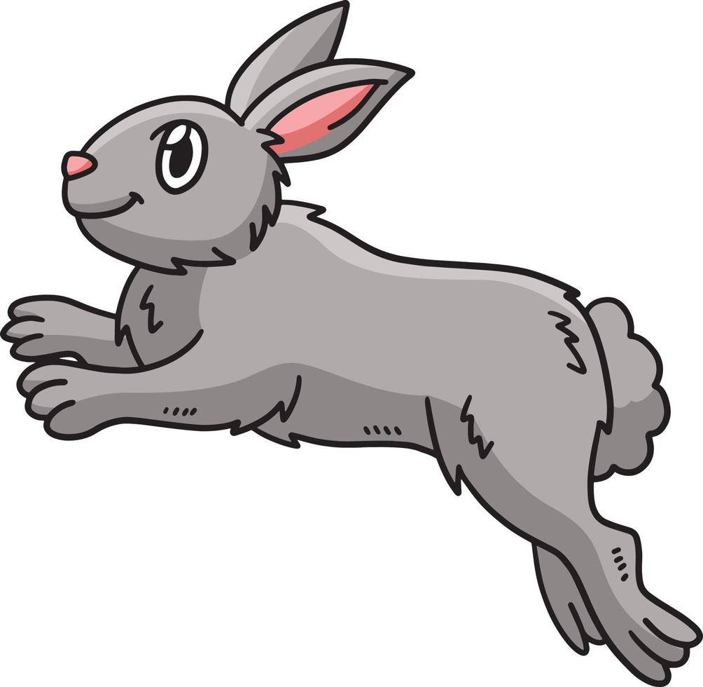 sauter lapin dessin coloré clipart vecteur