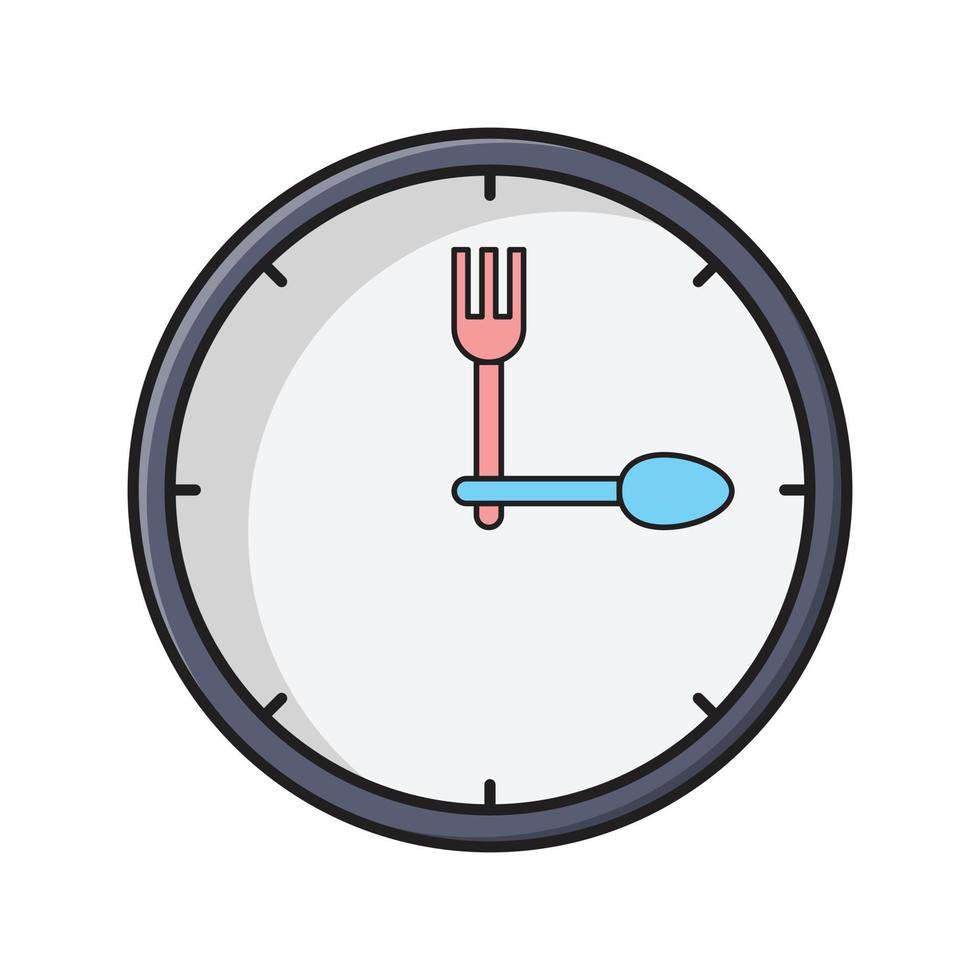 illustration vectorielle de temps de nourriture sur un fond. symboles de qualité premium. icônes vectorielles pour le concept et la conception graphique. vecteur