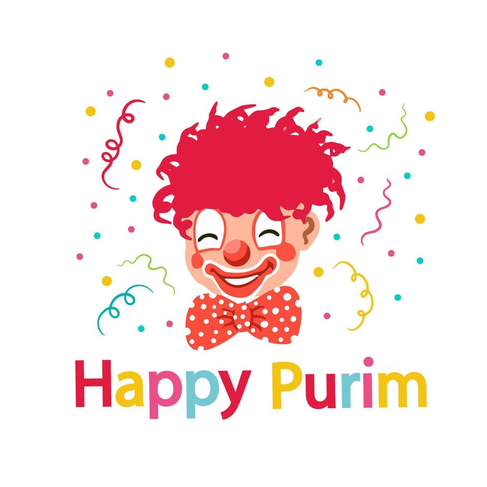 bannière pour la fête juive de purim avec masques et accessoires traditionnels. joyeux souhait de pourim, félicitations. illustration vectorielle vecteur