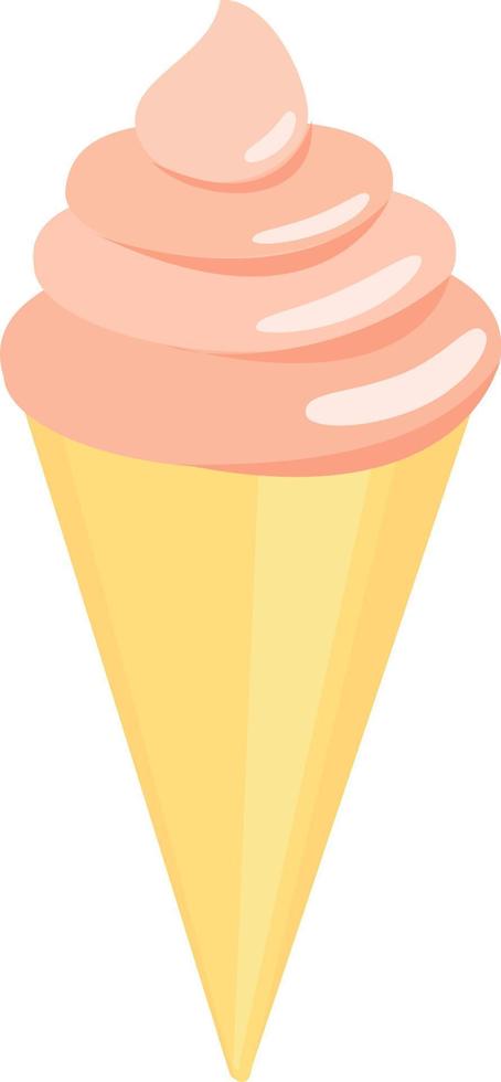 glace à l'orange, illustration, vecteur sur fond blanc.