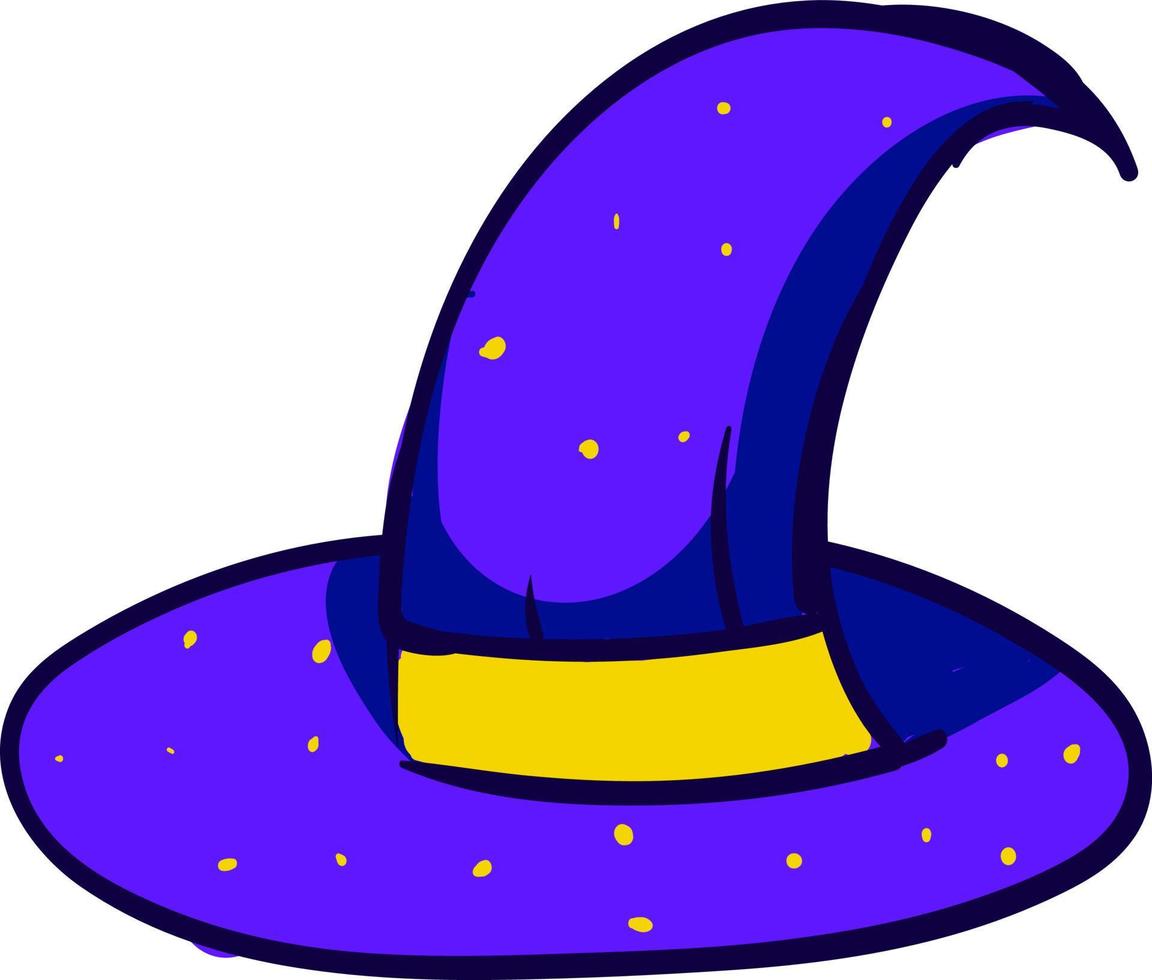 Chapeau de magicien bleu, illustration, vecteur sur fond blanc