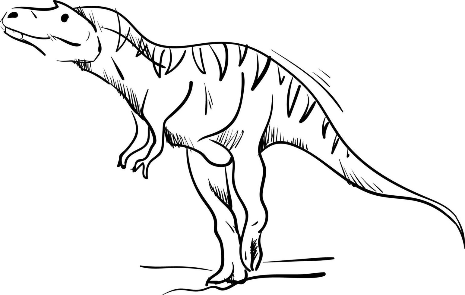 dessin de dinosaure, illustration, vecteur sur fond blanc.