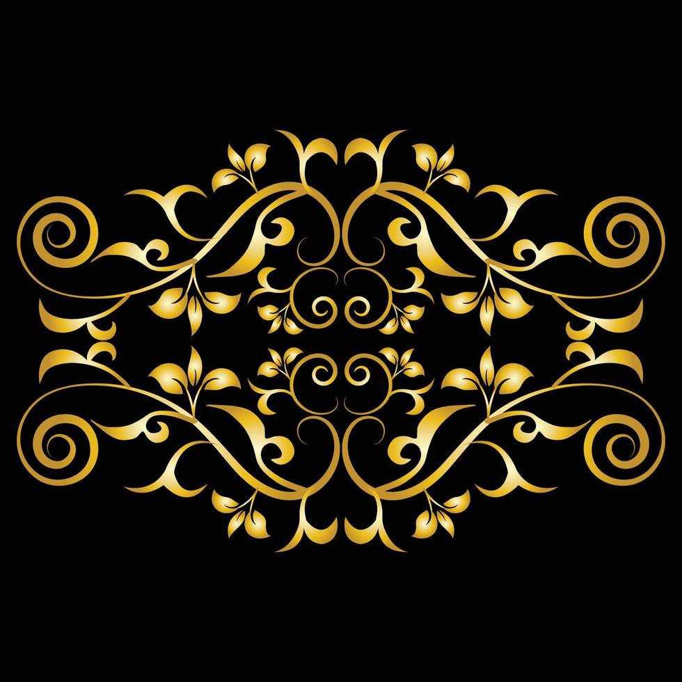 cadre décoratif élément vectoriel élégant pour la conception dans le style oriental, place pour le texte. belle bordure dorée florale. illustration en dentelle pour les invitations, les cartes de voeux et la conception de t-shirts.