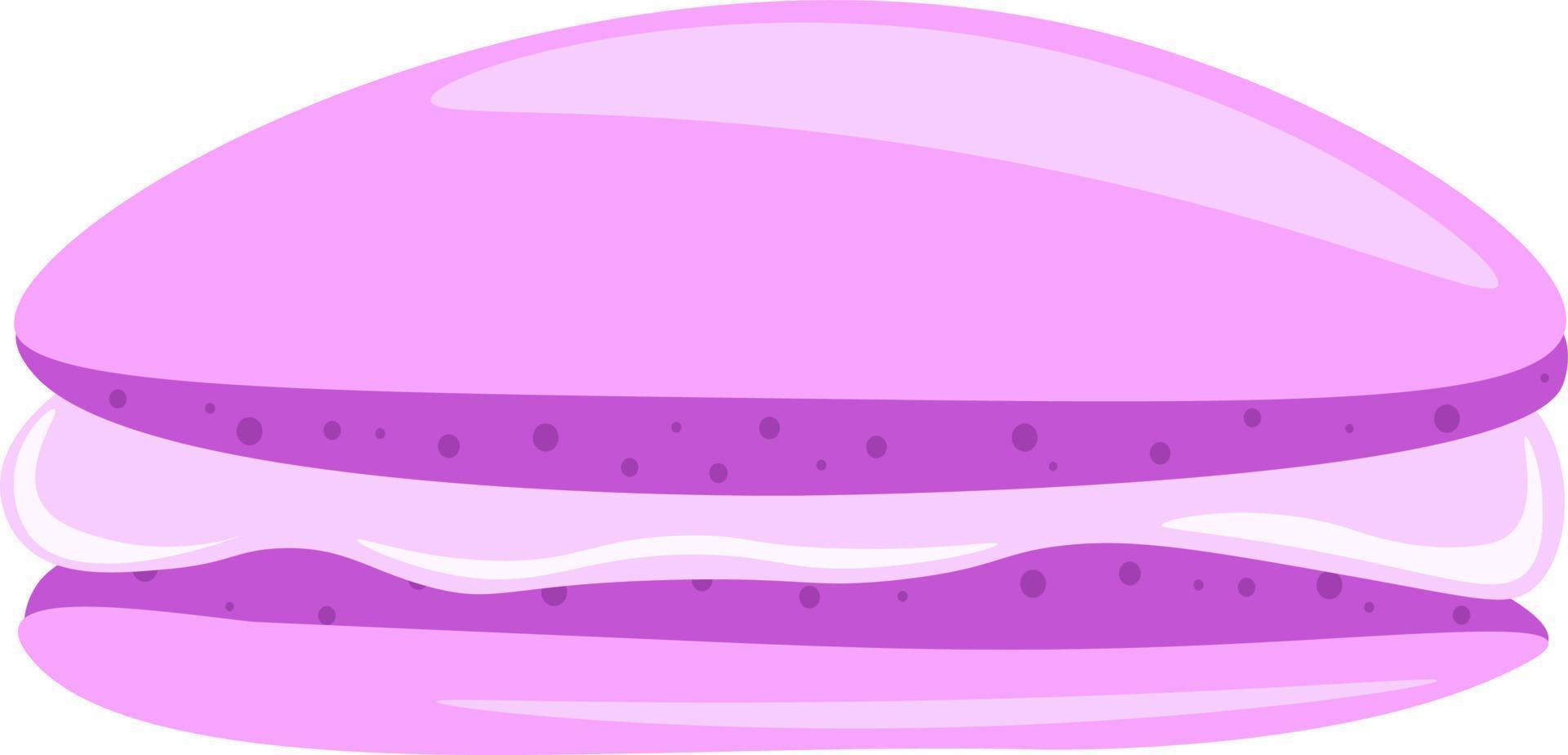 un macaron violet, un vecteur ou une illustration de couleur.