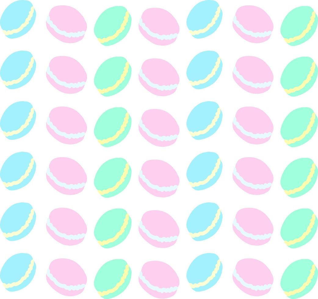 papier peint macaron, illustration, vecteur sur fond blanc.