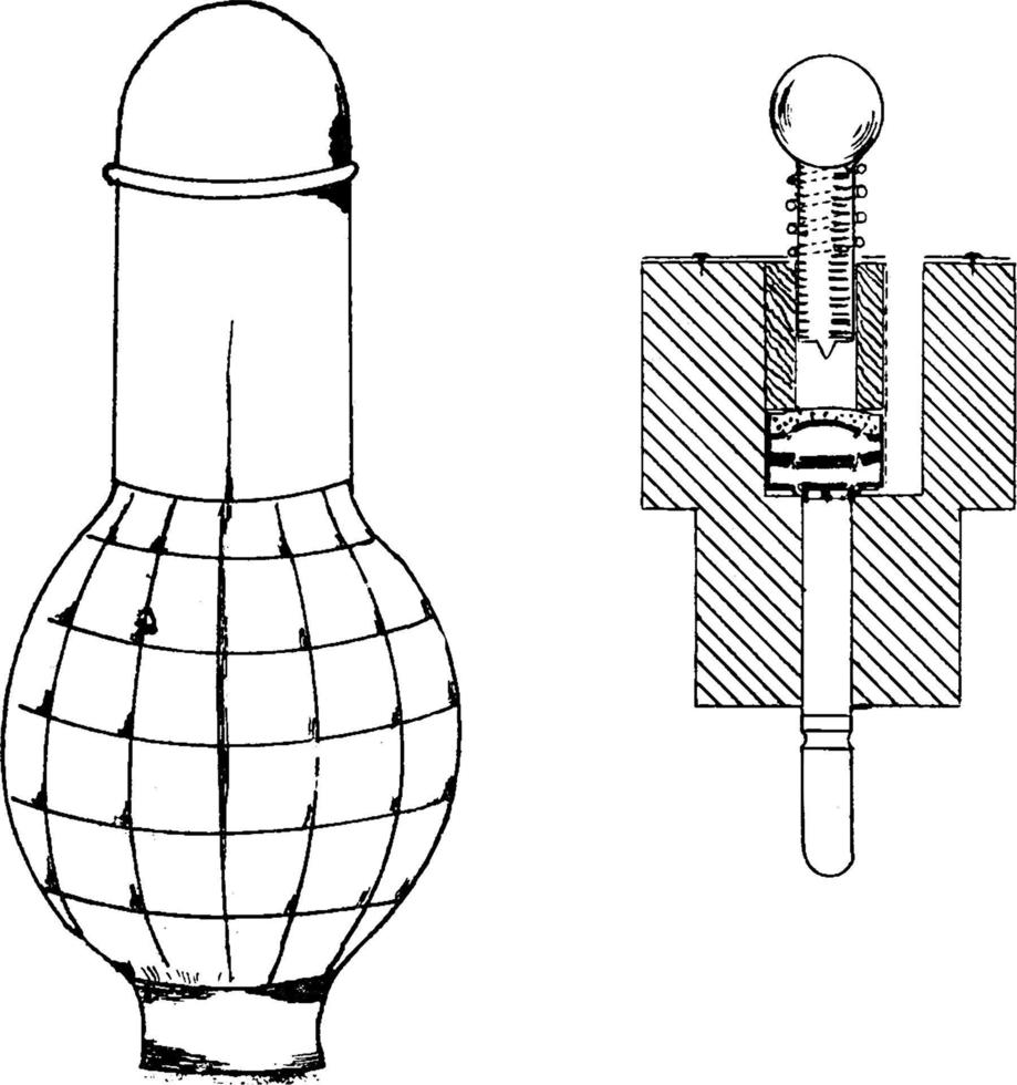 illustration vintage de grenade française. vecteur