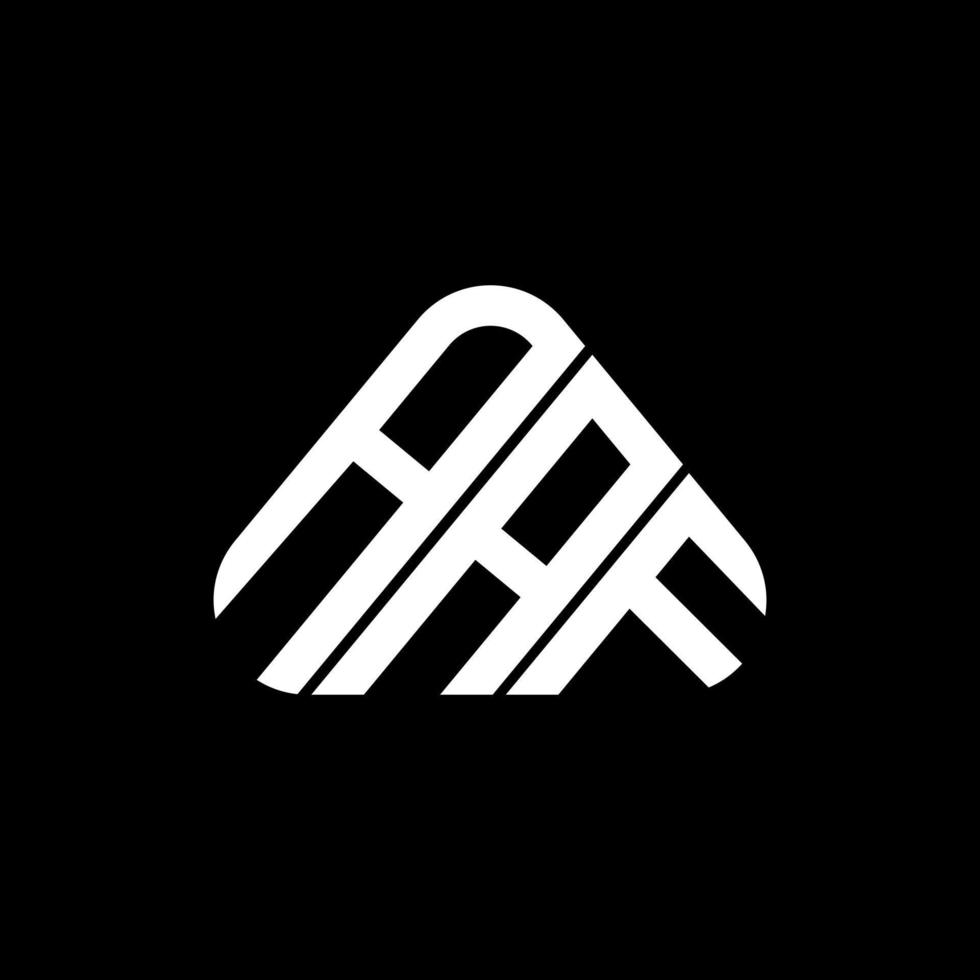 conception créative du logo de lettre aaf avec graphique vectoriel, logo aaf simple et moderne en forme de triangle. vecteur