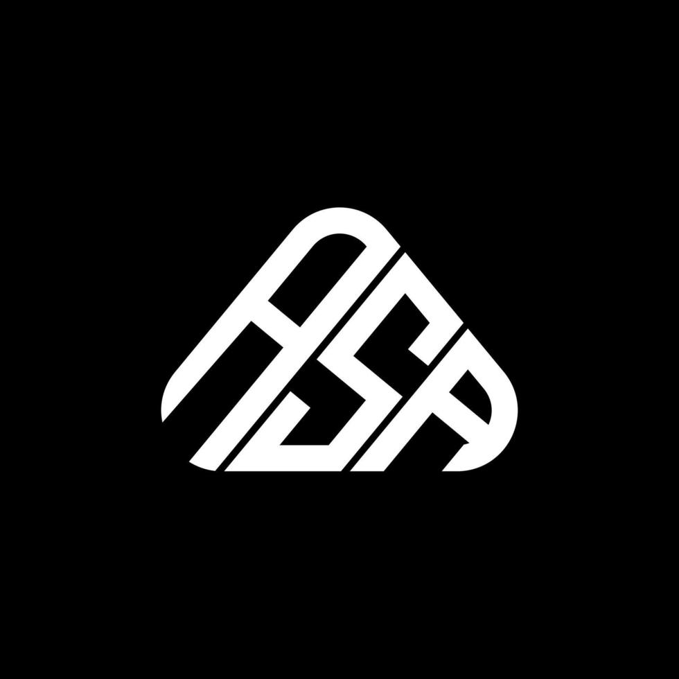 conception créative de logo de lettre asa avec graphique vectoriel, logo simple et moderne asa en forme de triangle. vecteur
