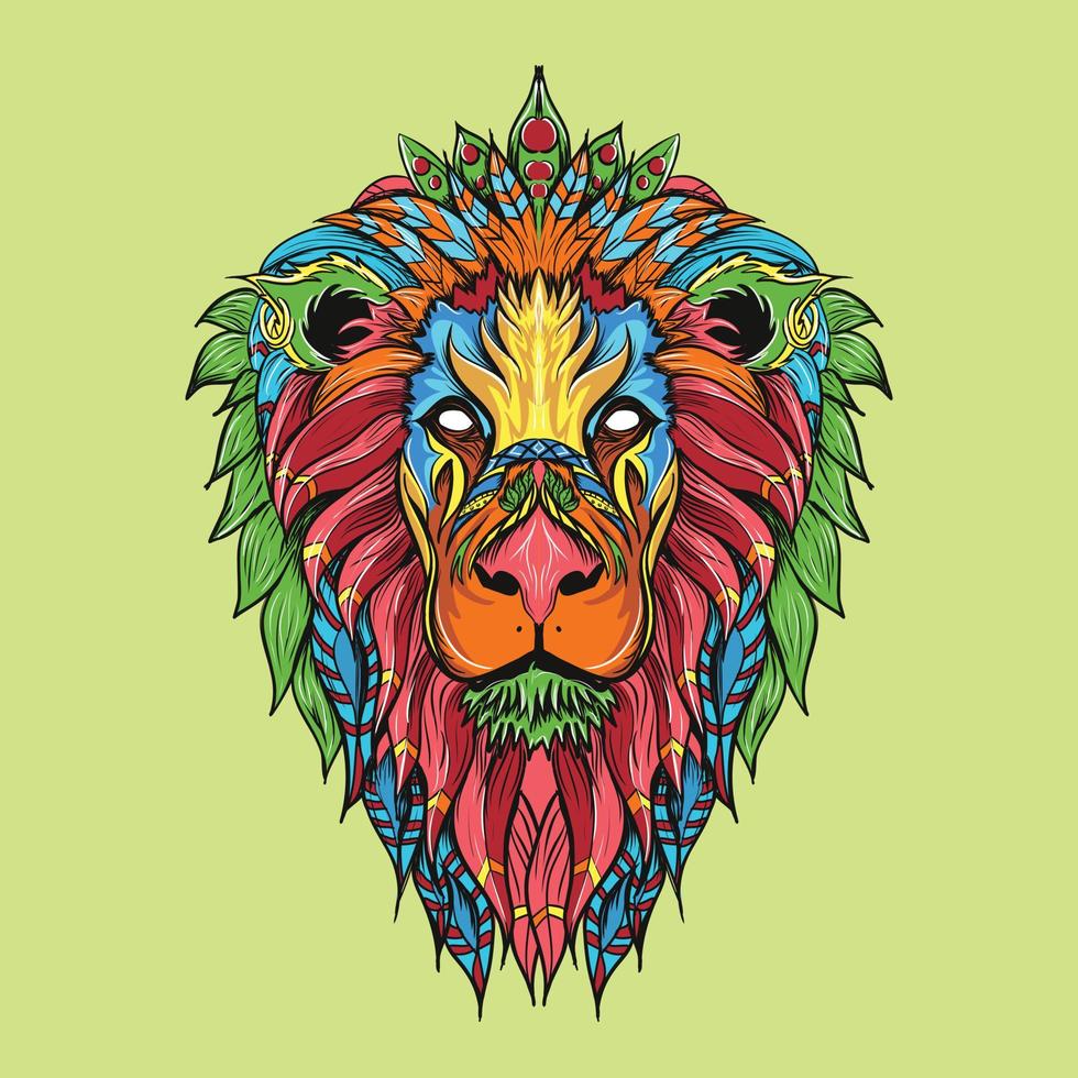 illustration vectorielle d'une tête de lion vecteur