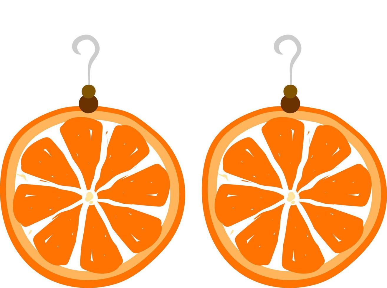tranches d'orange, illustration, vecteur sur fond blanc.