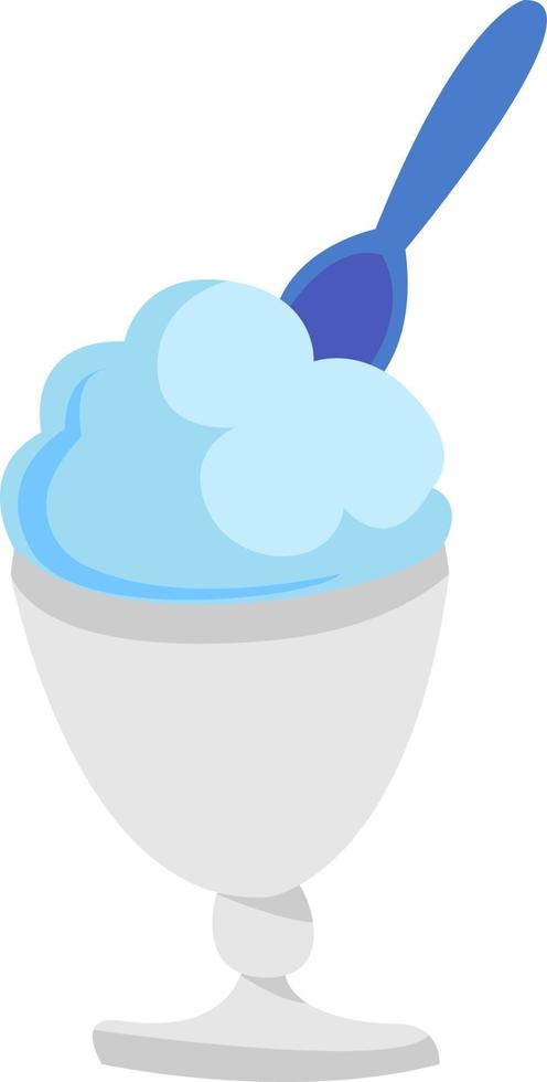 glace bleue, illustration, vecteur sur fond blanc.