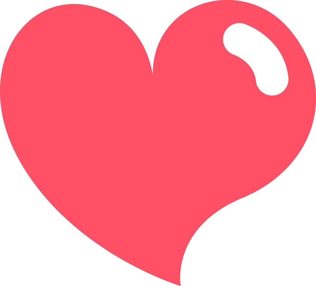 grand coeur rose, illustration, vecteur sur fond blanc.