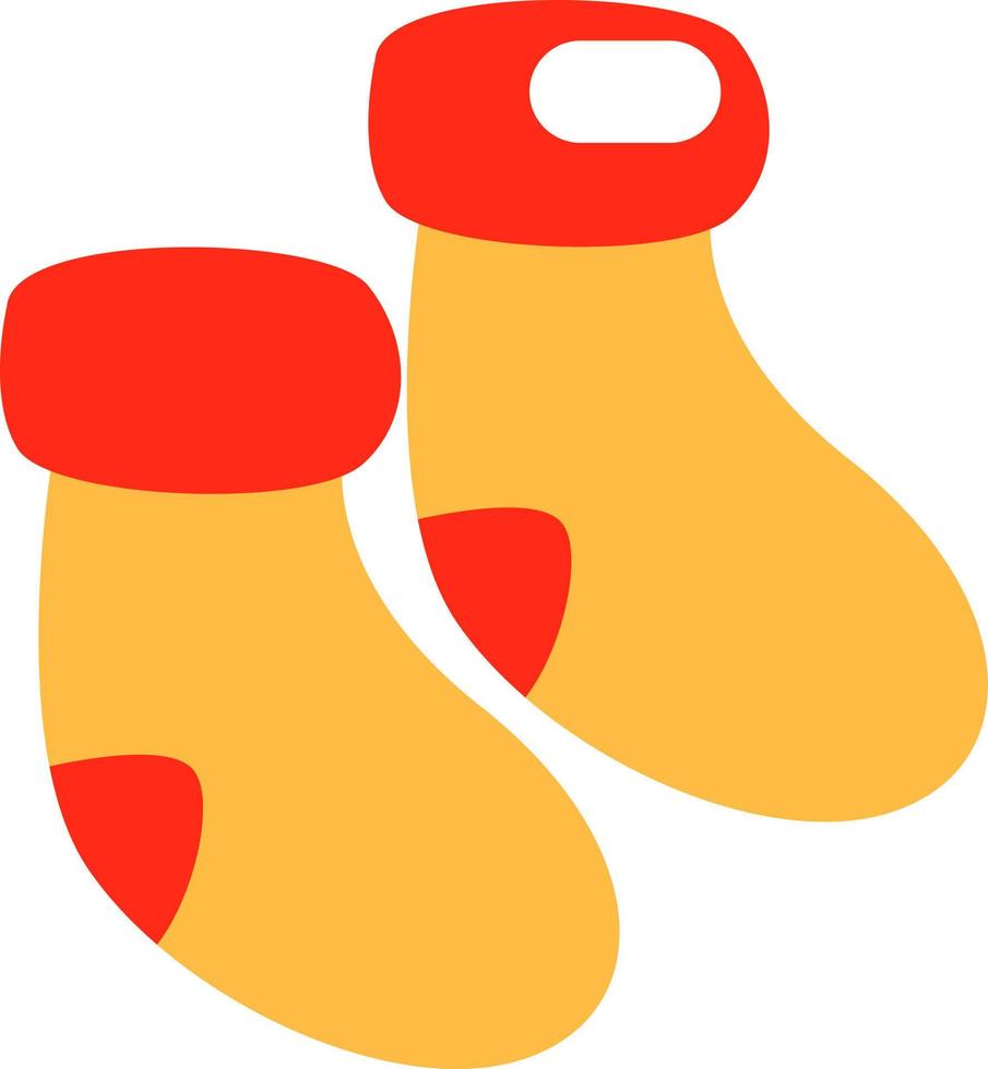 Chaussettes bébé, illustration, vecteur sur fond blanc.