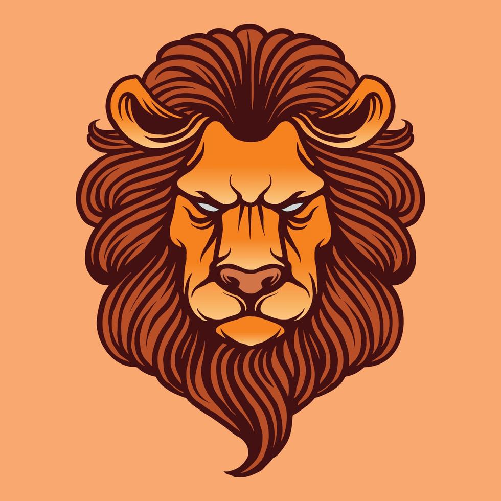 illustration vectorielle d'une tête de lion vecteur