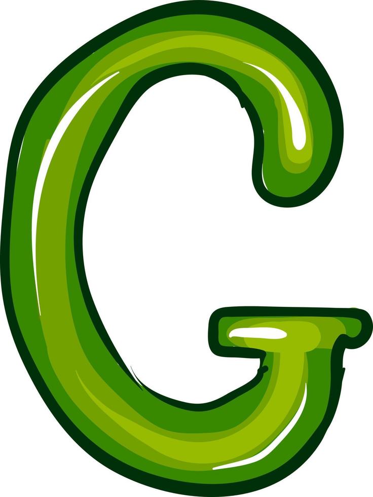 lettre g, illustration, vecteur sur fond blanc.
