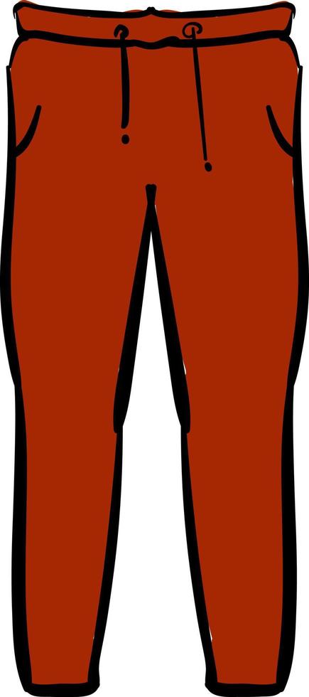 pantalon rouge, illustration, vecteur sur fond blanc.