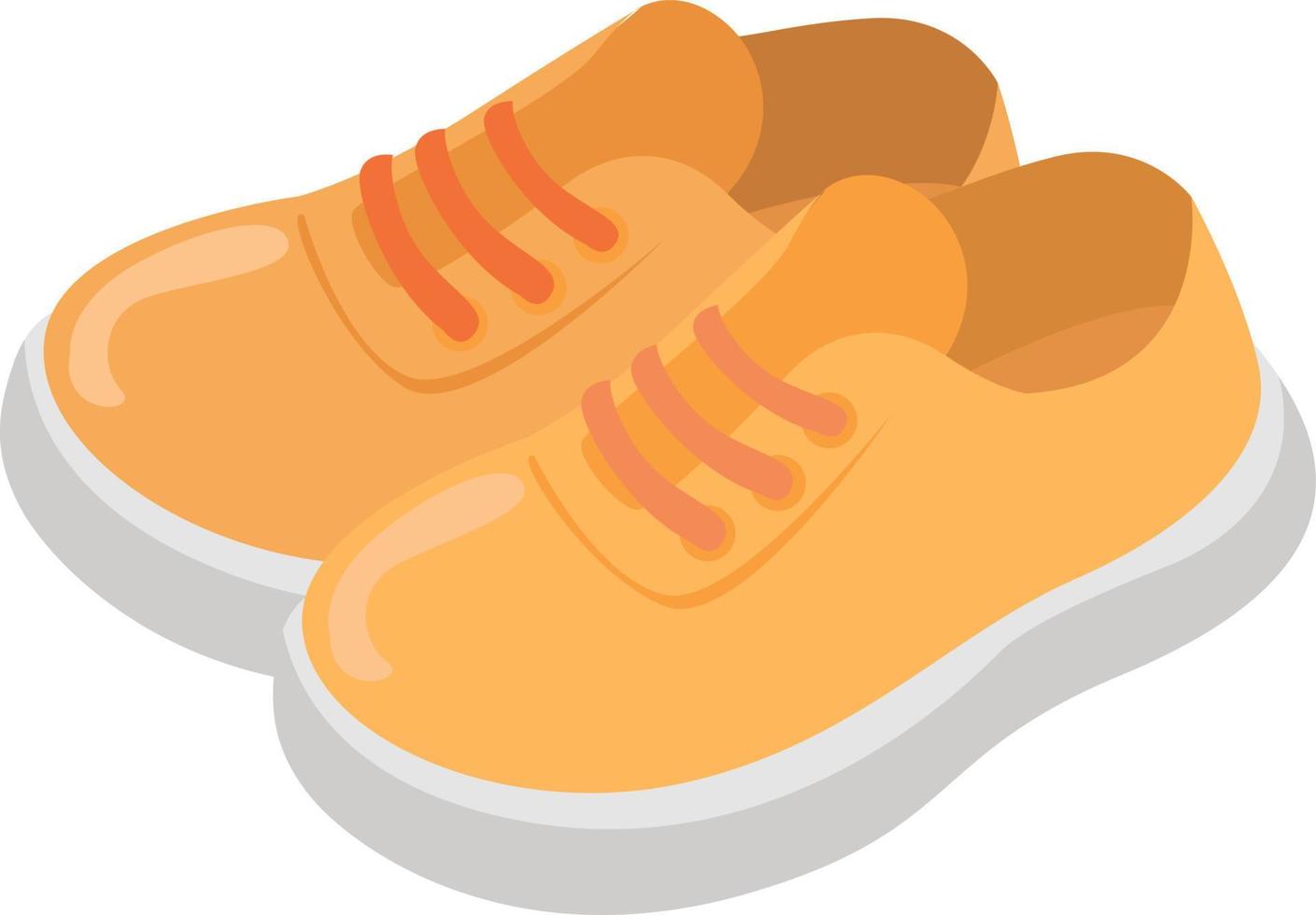 chaussures jaunes, illustration, vecteur sur fond blanc.