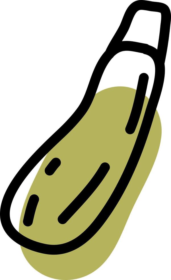 Courgettes vertes, illustration, vecteur sur fond blanc