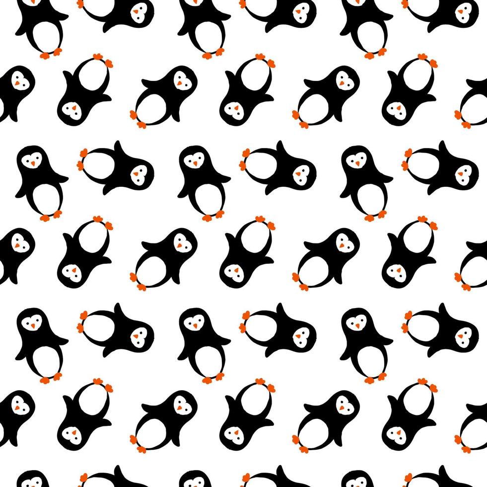 motif de pingouins, illustration, vecteur sur fond blanc.