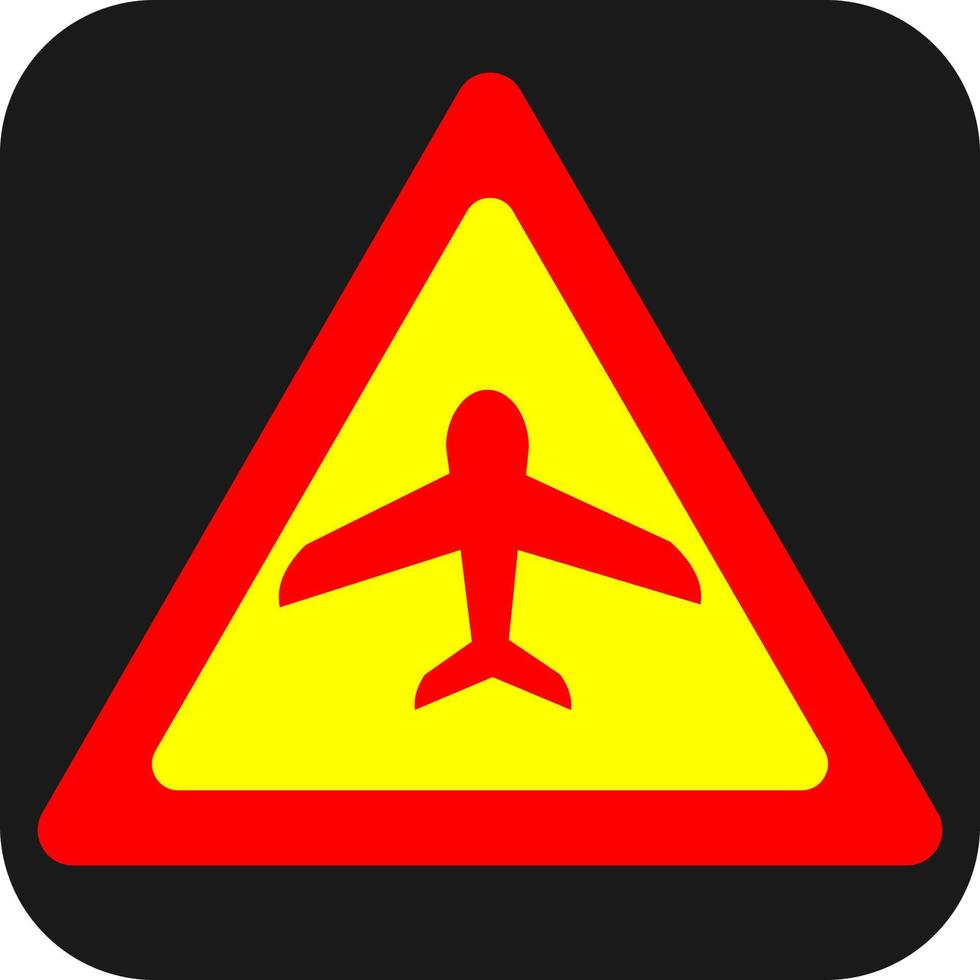 Panneau de signalisation de transport aéroport à venir, illustration, vecteur sur fond blanc.