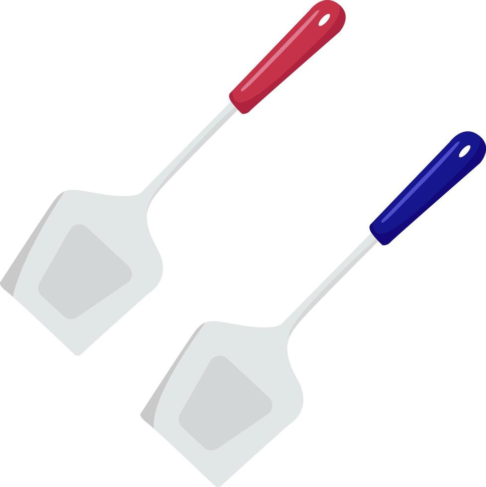 Deux spatules, illustration, vecteur sur fond blanc