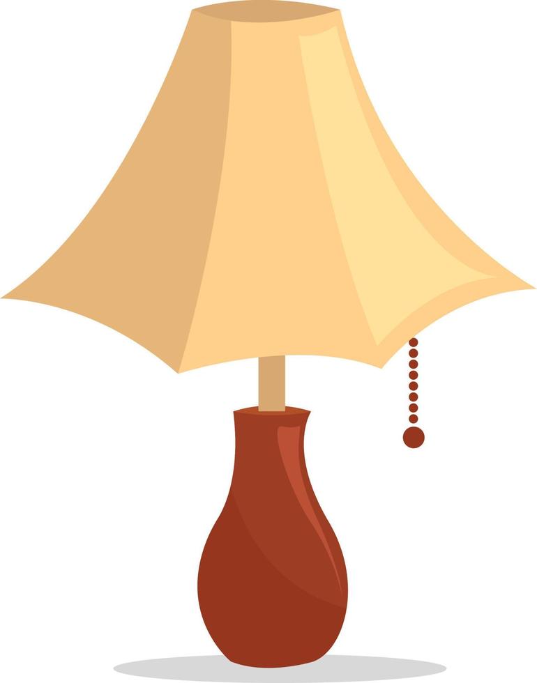 Lampe de table, illustration, vecteur sur fond blanc