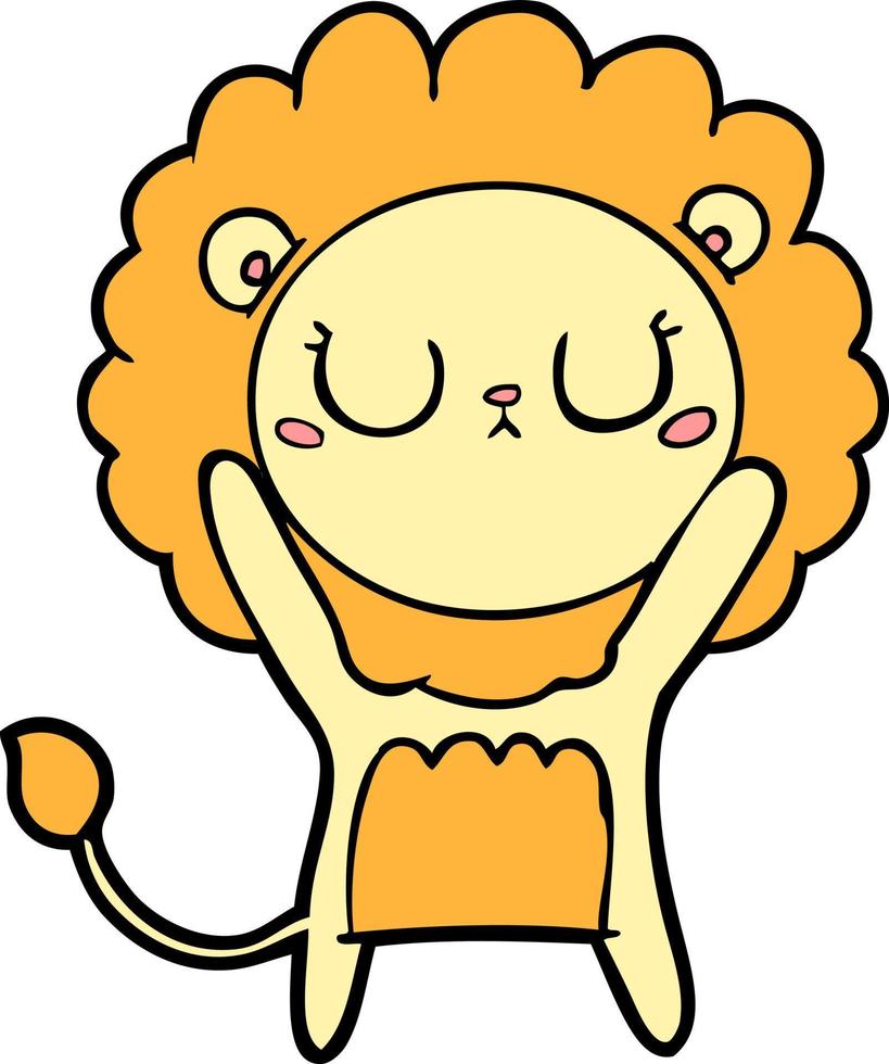 personnage de lion de vecteur en style cartoon