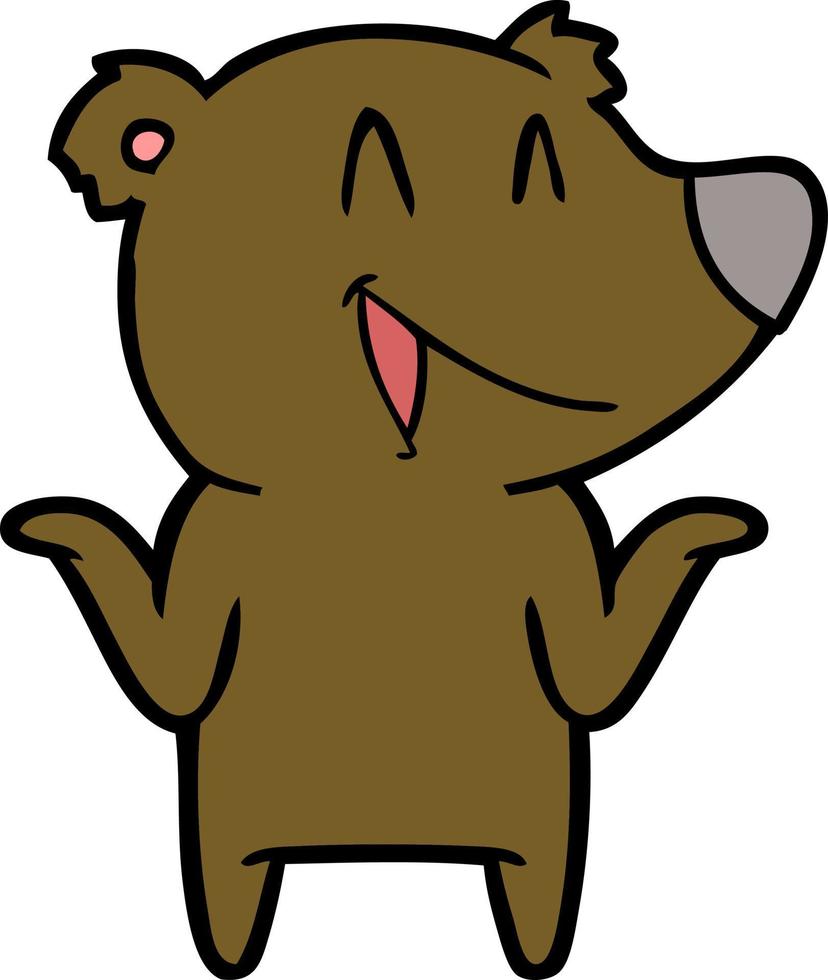 personnage d'ours de vecteur en style cartoon