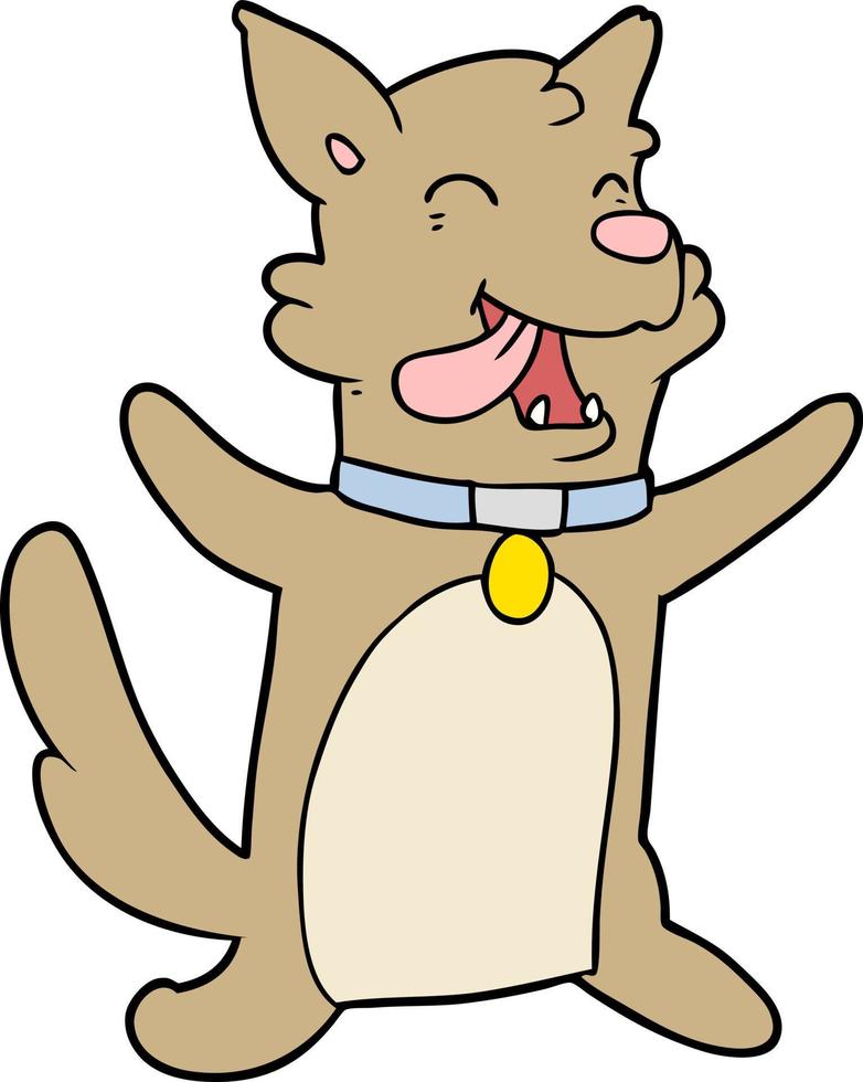 personnage de chien de vecteur dans le style de dessin animé