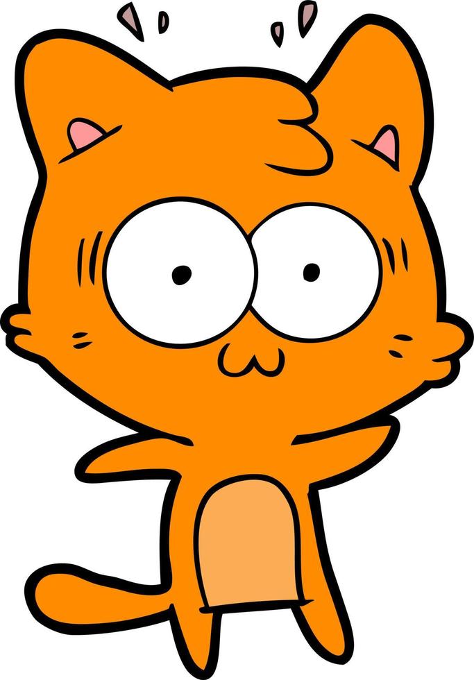 personnage de chat de vecteur en style cartoon