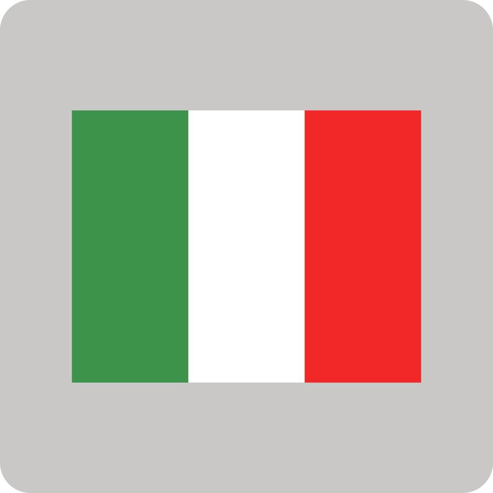 drapeau italien, illustration, vecteur, sur fond blanc. vecteur