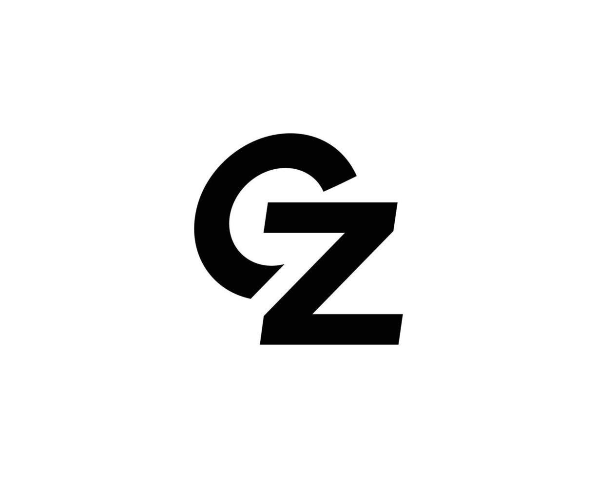 modèle de vecteur de conception de logo cz zc