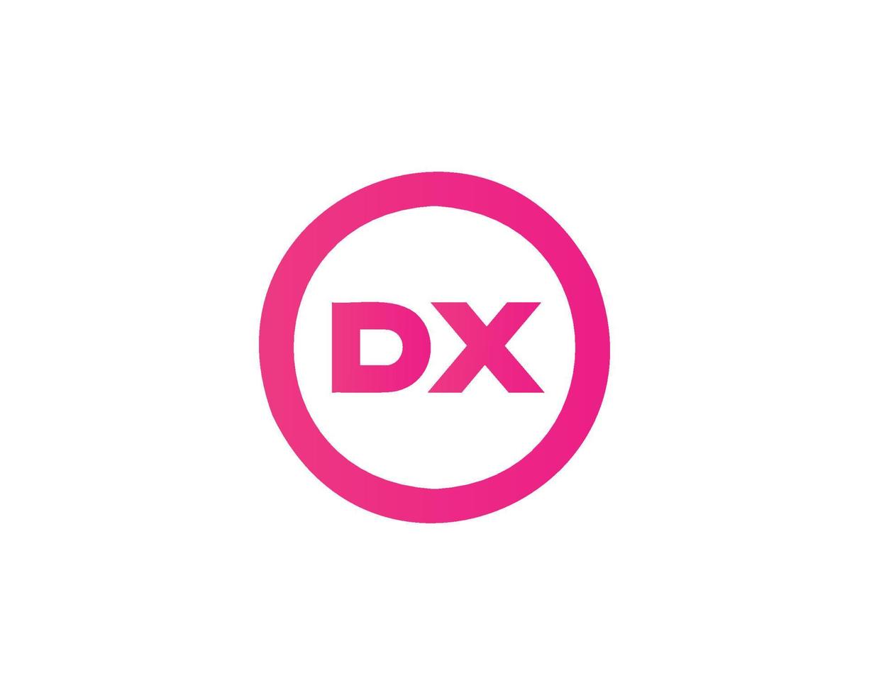 modèle de vecteur de conception de logo dx xd