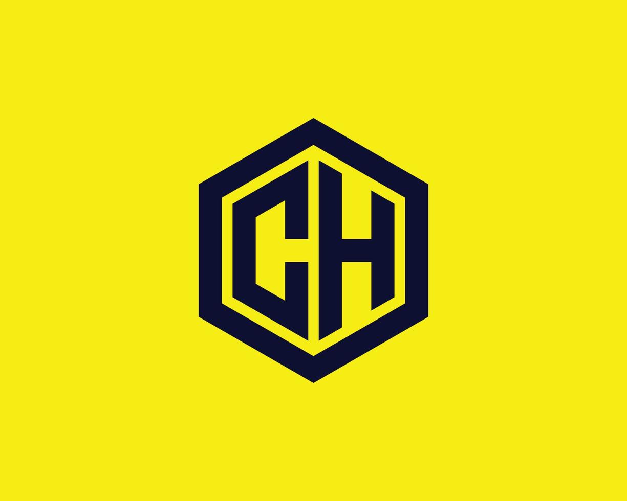 modèle de vecteur de conception de logo ch hc