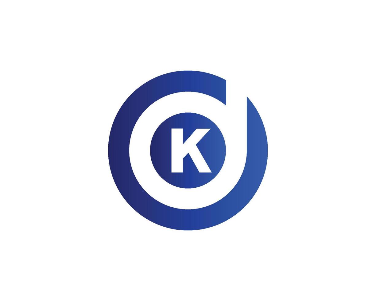 modèle de vecteur de conception de logo dk kd