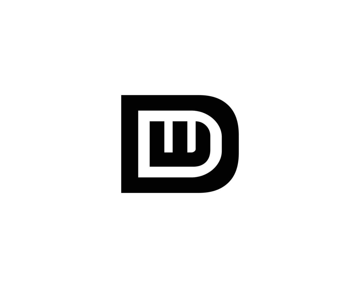 modèle de vecteur de conception de logo dw wd