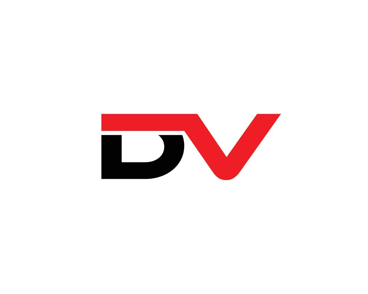 modèle de vecteur de conception de logo dv vd