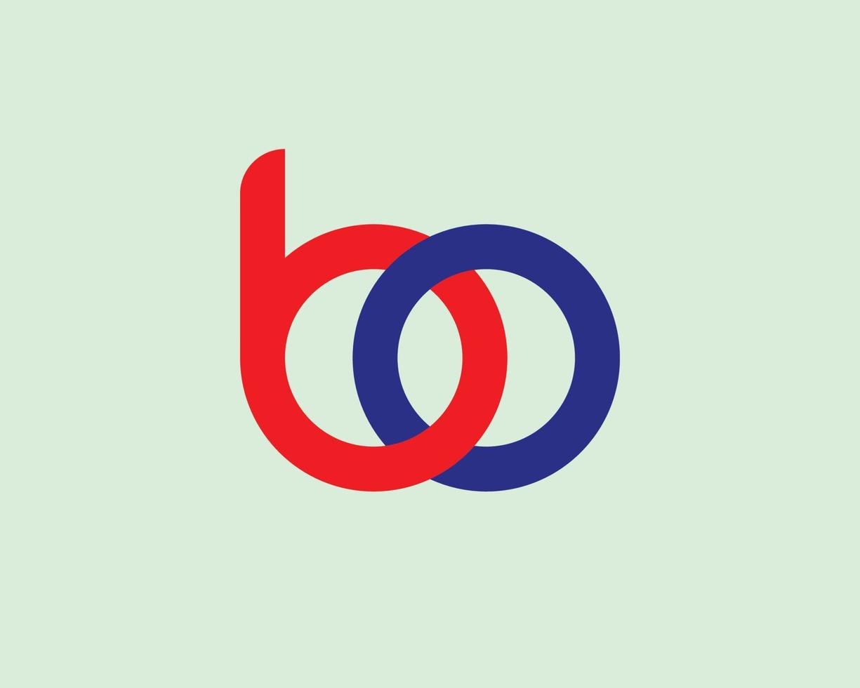 modèle vectoriel de conception de logo bo ob