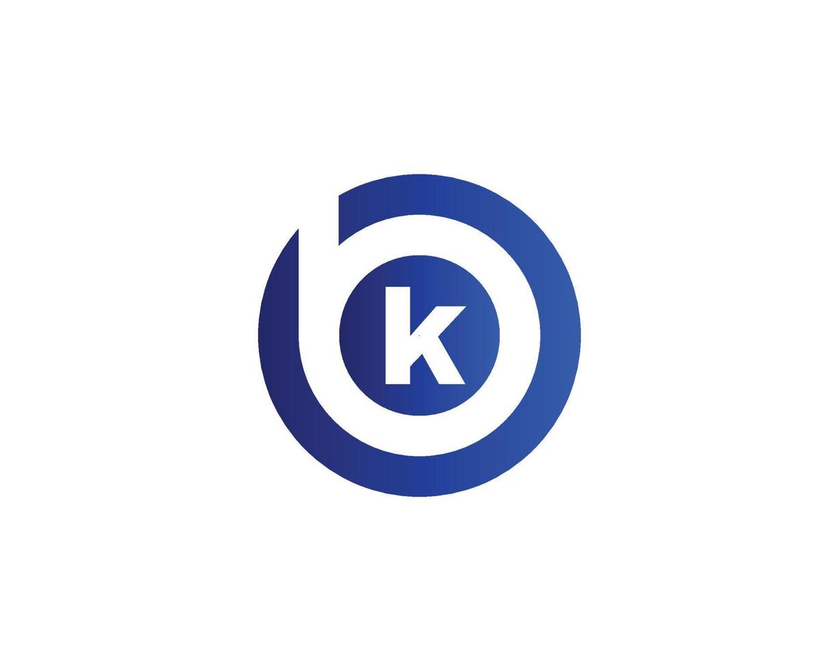 modèle de vecteur de conception de logo bk kb