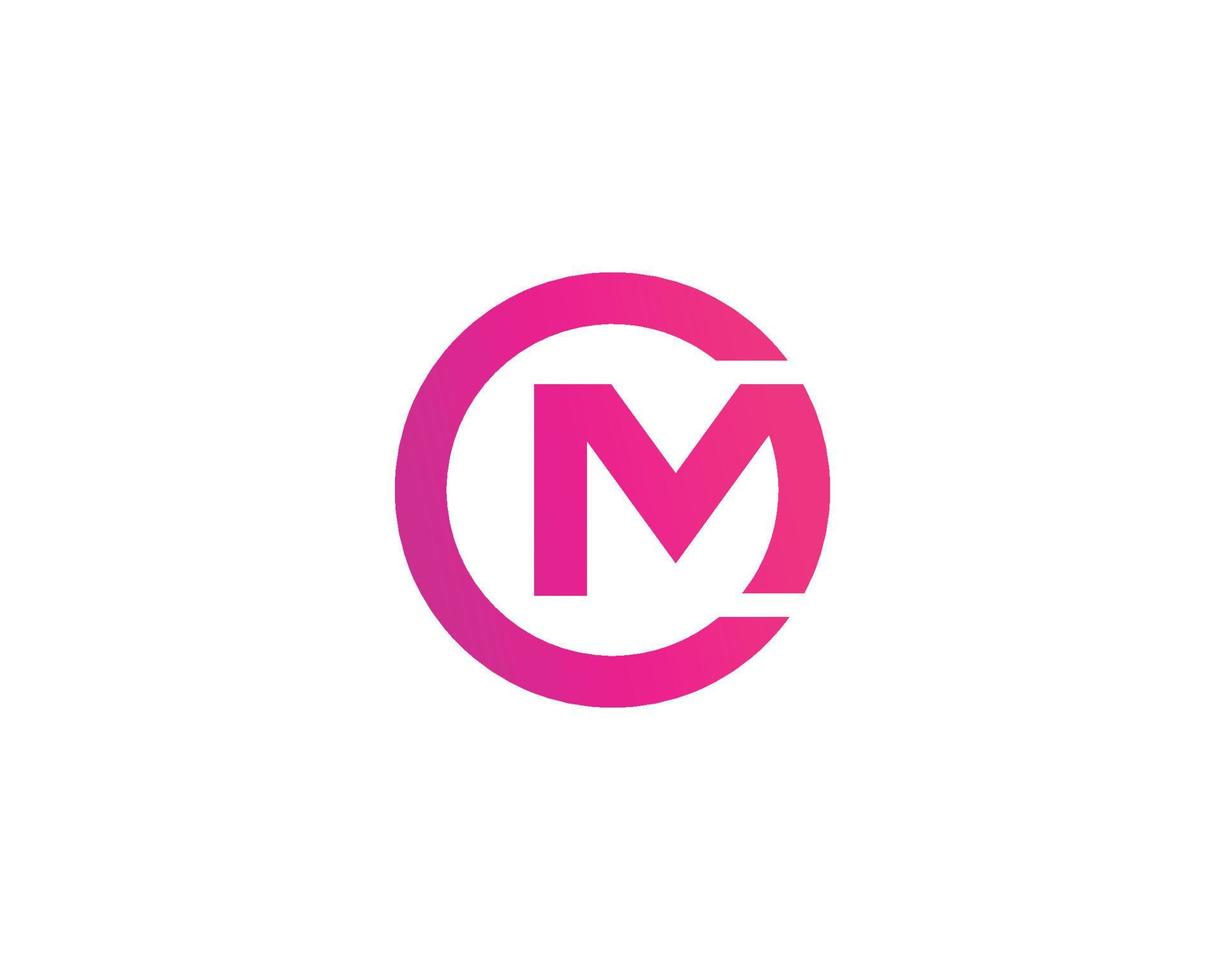 modèle vectoriel de conception de logo cm mc