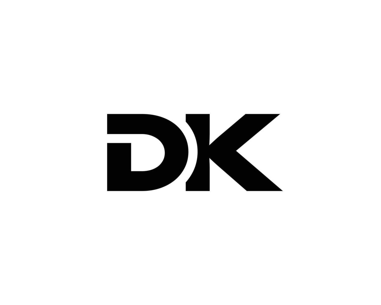 modèle de vecteur de conception de logo dk kd