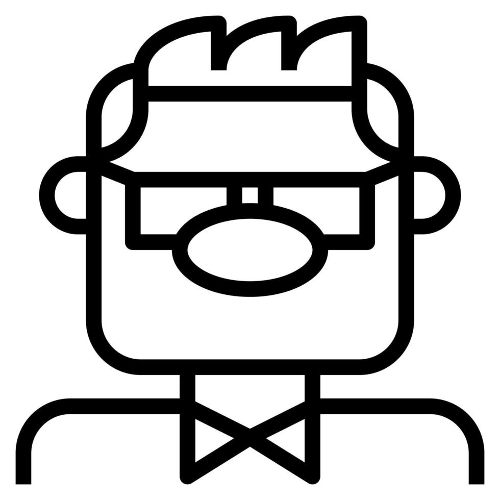 carl fredricksen avatar grand-père vieil homme lunettes clip art icône vecteur