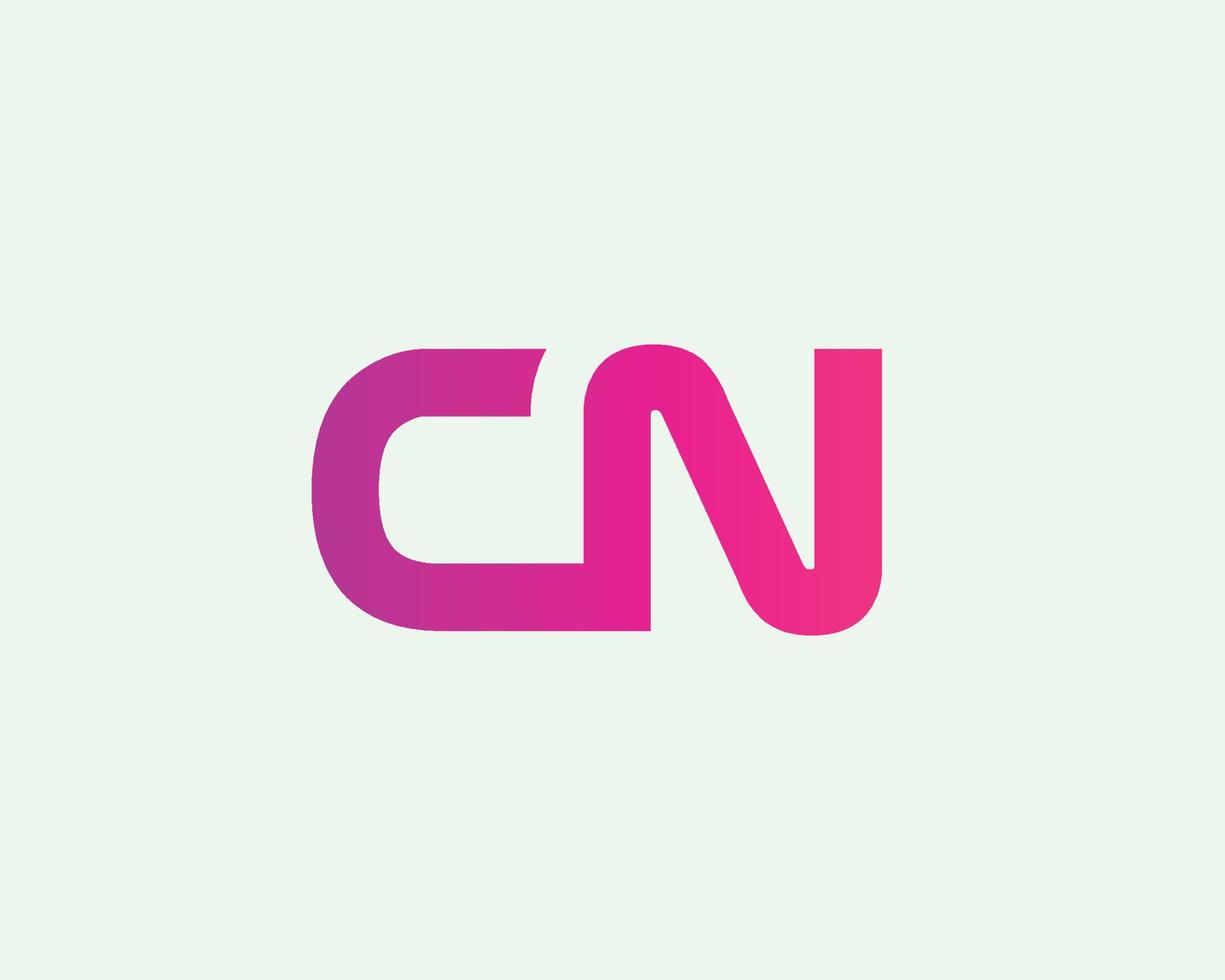 modèle vectoriel de conception de logo cn nc