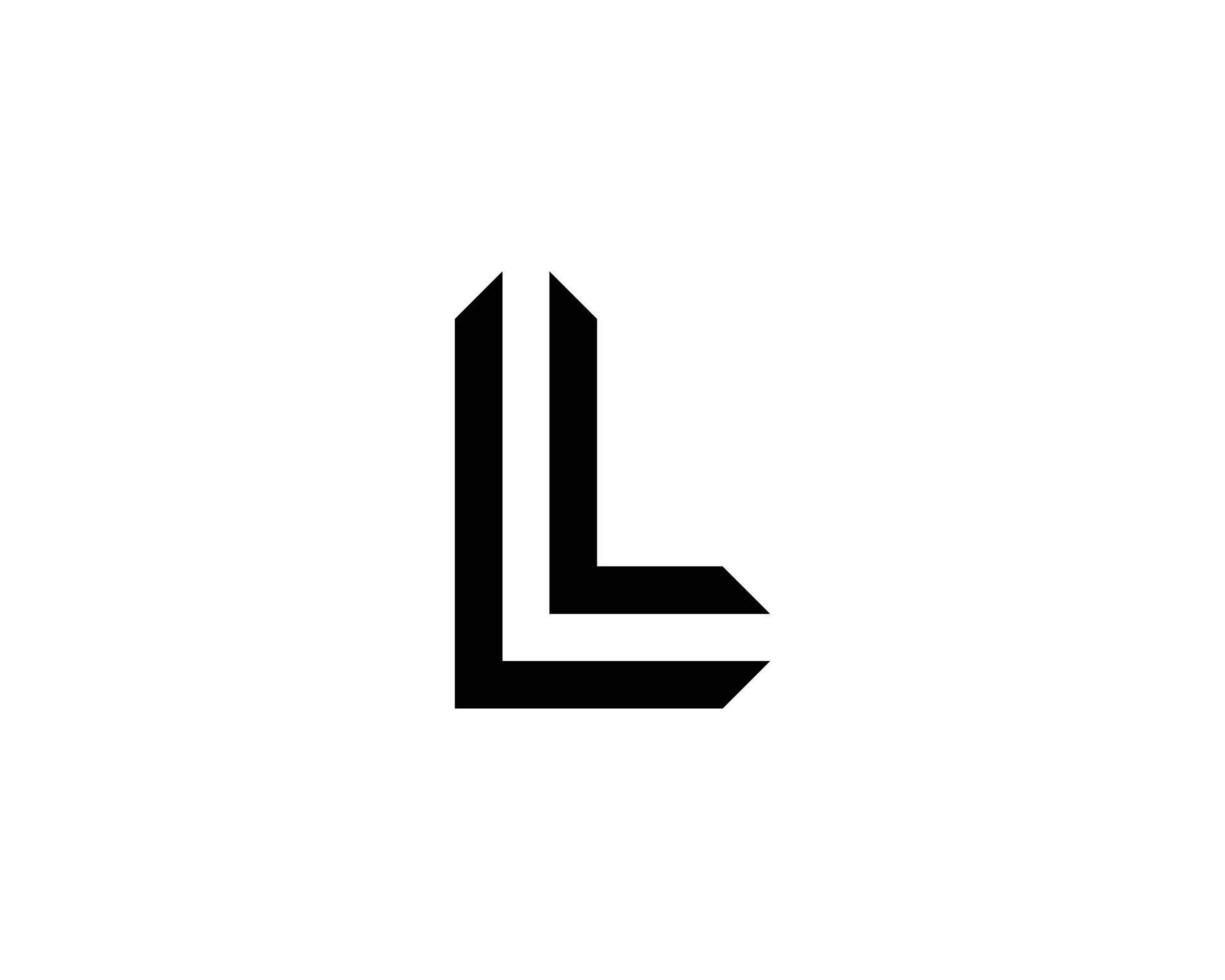 modèle de vecteur de conception de logo l ll