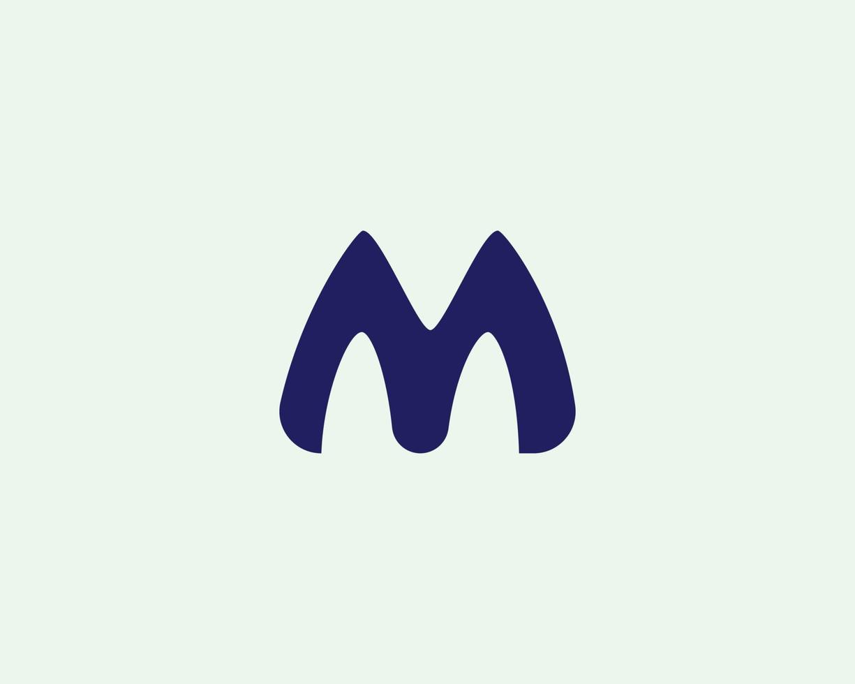 modèle vectoriel de conception de logo m