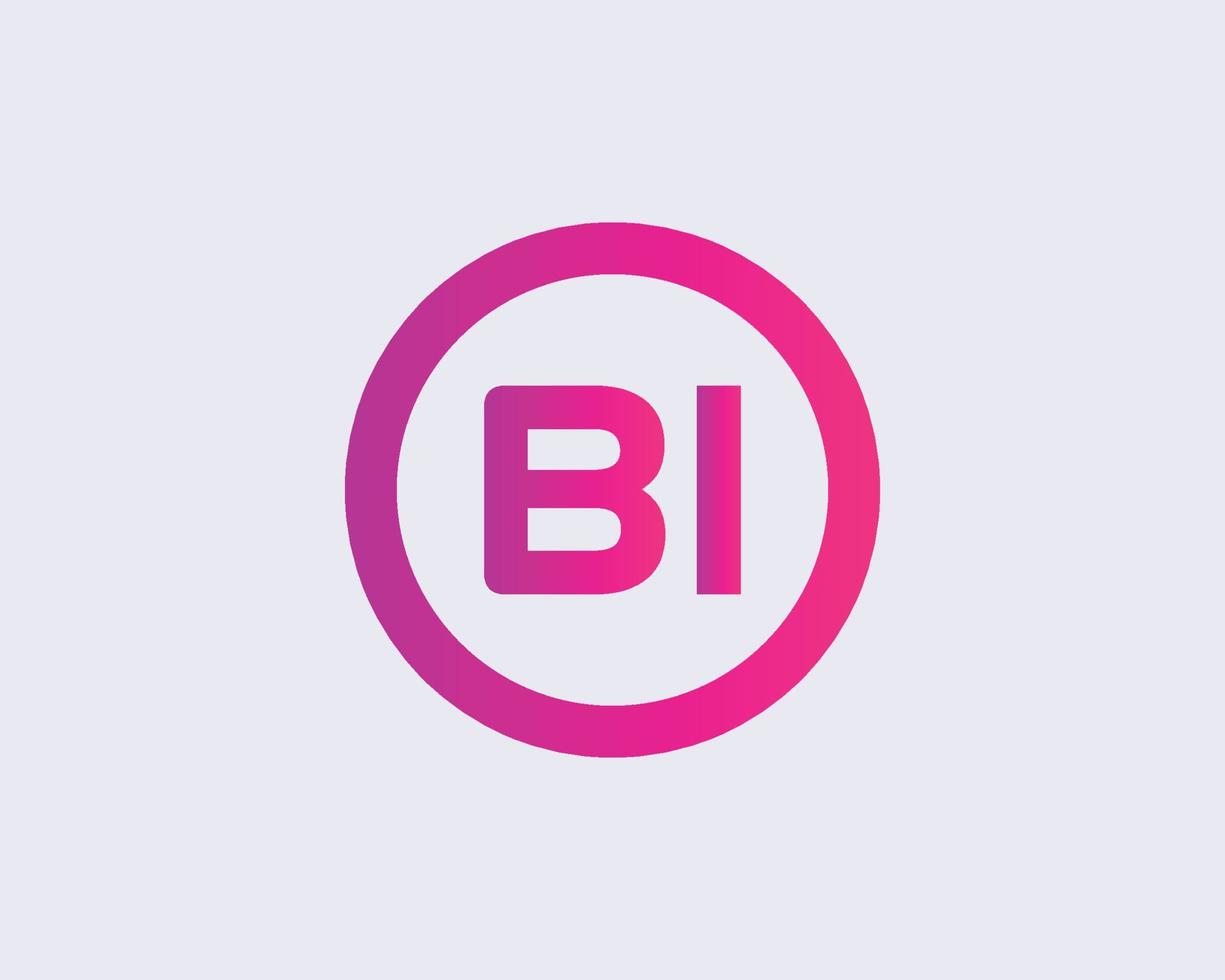 modèle de vecteur de conception de logo bi ib