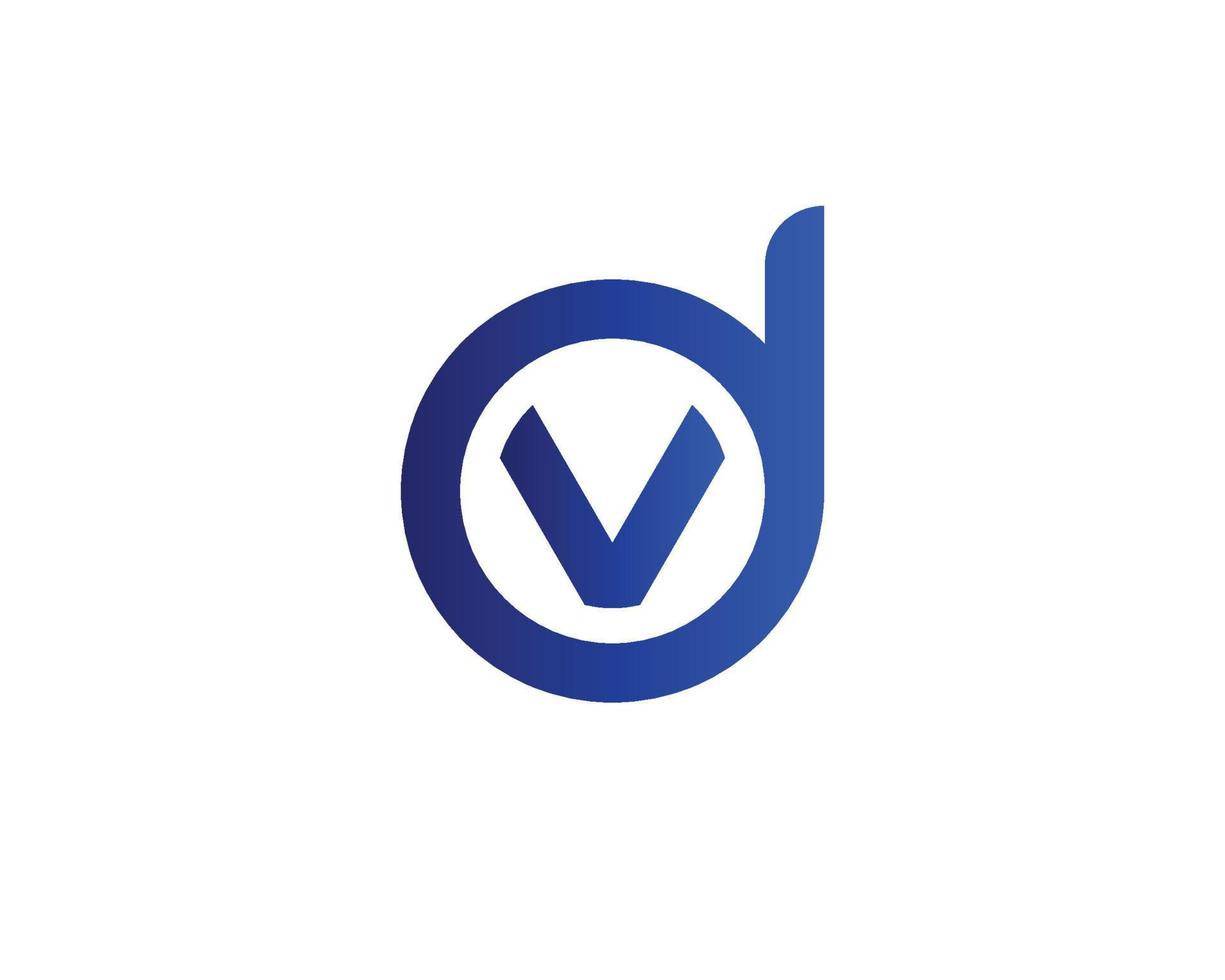 modèle de vecteur de conception de logo dv vd