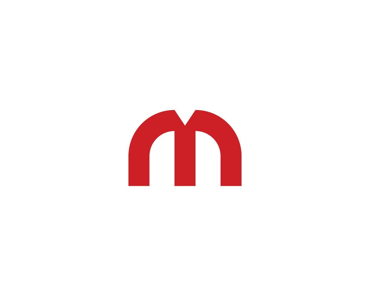 modèle vectoriel de conception de logo m